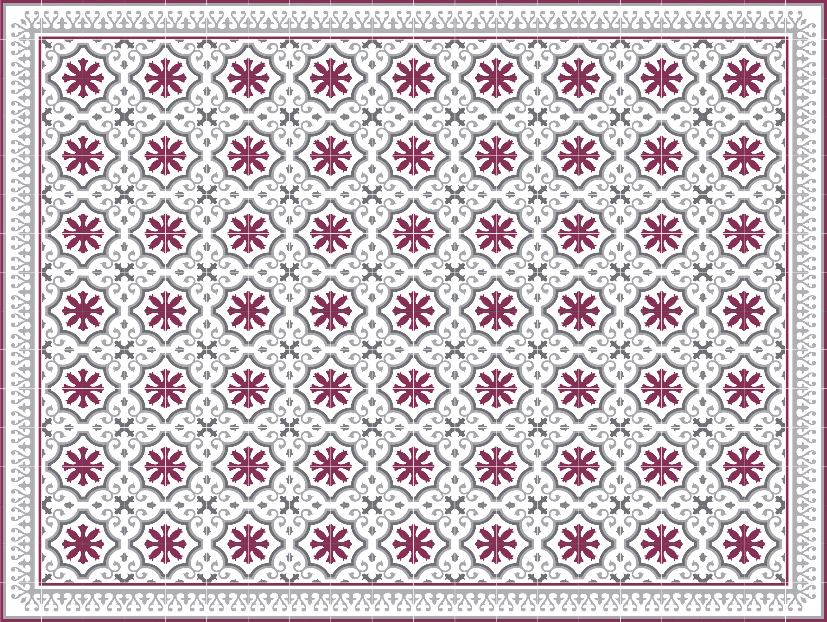 Dywan winylowy CLOÉ 200x266 cm - antypoślizgowy PVC, winylowy do kuchni lub salonu, wodoodporny, zmywalny, ognioodporny