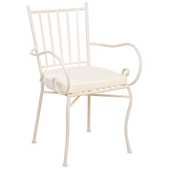 Poltrona in ferro battuto con cuscino 58x54x88h cm Leroy Merlin