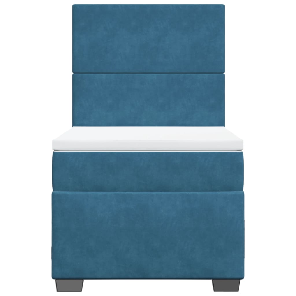 Maison Exclusive - Sommier à lattes de lit avec matelas bleu 100x200 cm - 6