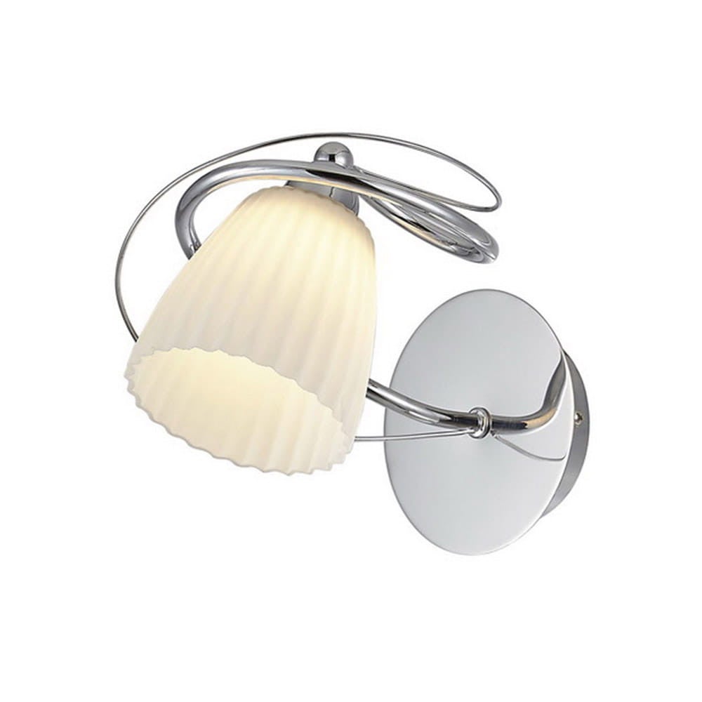 Kinkiet nowoczesny TIPENE chromowany biały 1xG9x33W szkło wym:18x14x23cm IP20 Italux