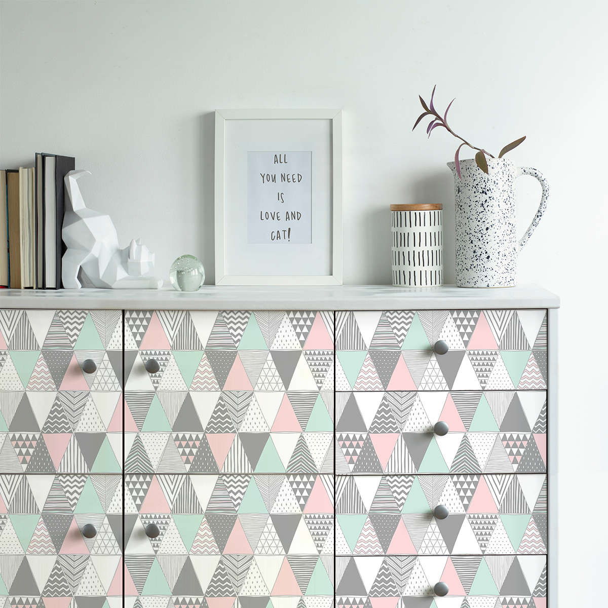 Vinilo muebles escandinavos janna - adhesivo de pared - revestimiento sticker mural decorativo - 40x60cm