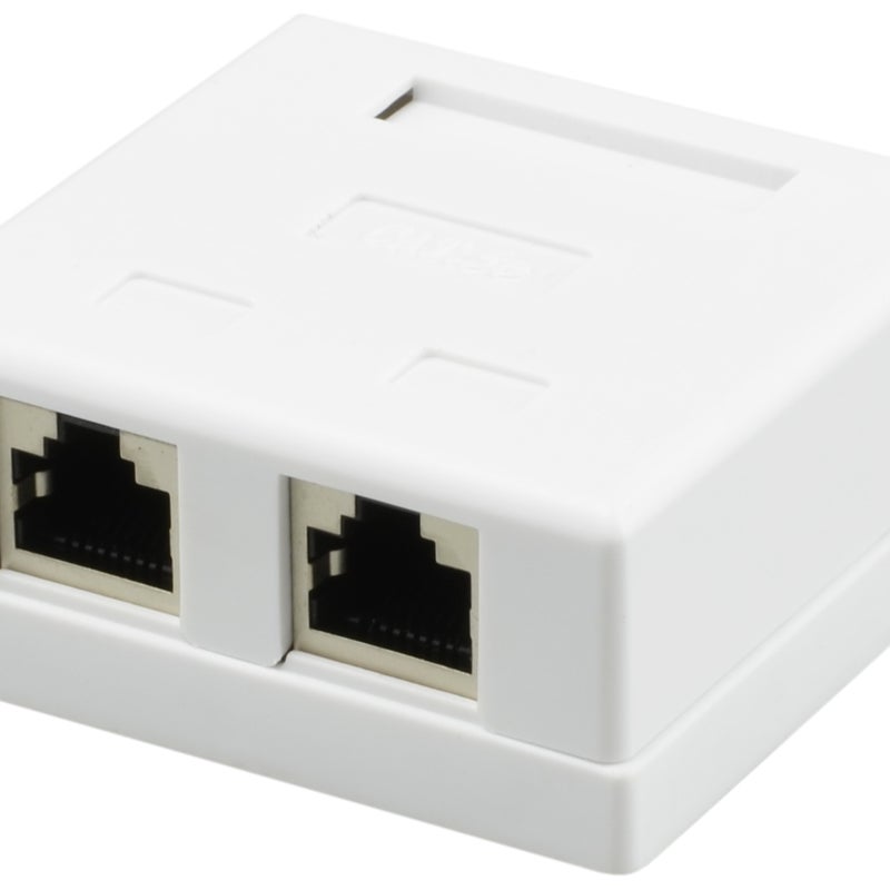 Фото - Інше мережеве обладнання NEKU NEKU Gniazdo sieciowe natynkowe FTP kat.5e 2x RJ45