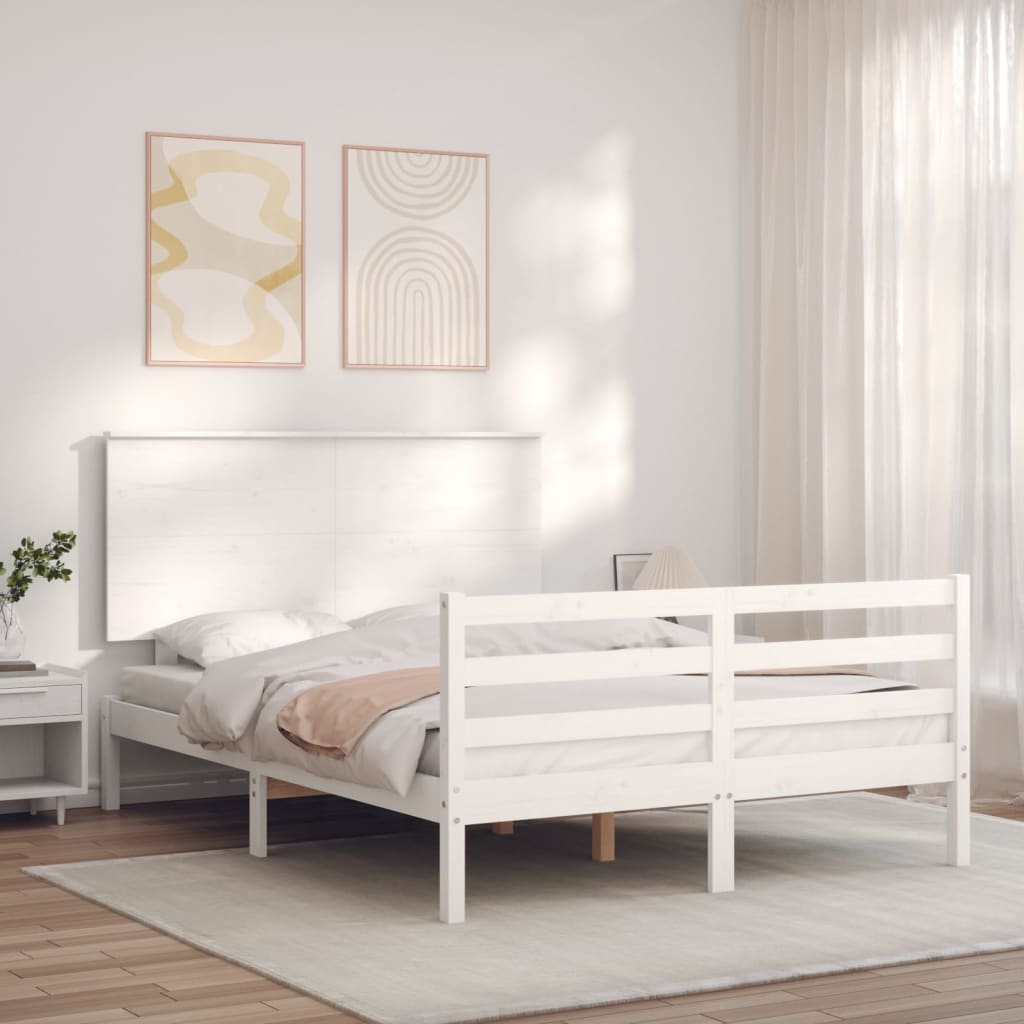Mantovana Giraletto Con Volant E Angoli Divisi - Bianco, 35,6 Cm, Per Letto Matrimoniale