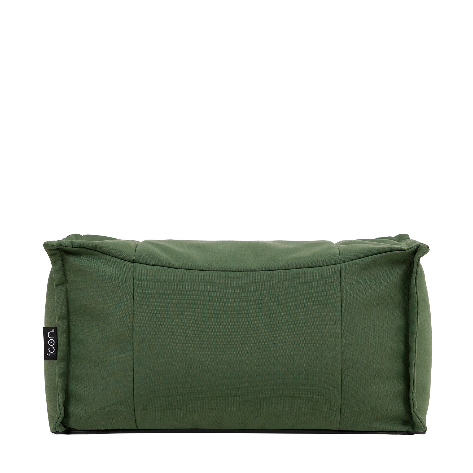 Pouf repose-pieds Icon d'extérieur en oléfine Oeko-Tex® imperméable vert kaki, 34x45cm, Made in Allemagne - 4