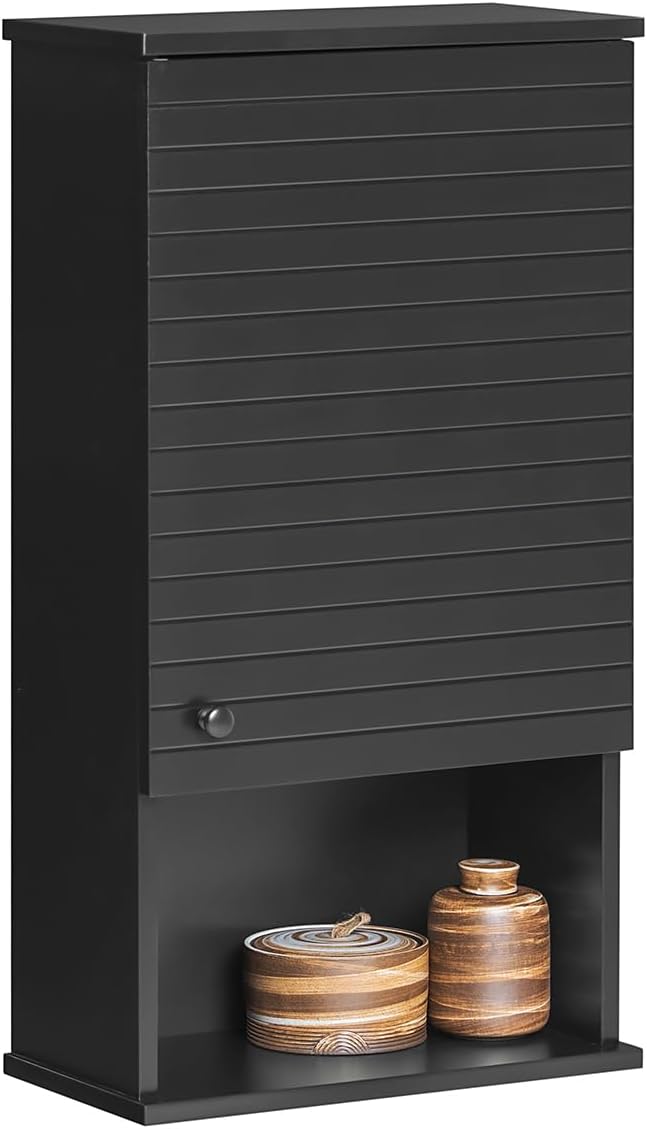 Armoire Murale Cuisine Avec LED - 122,4 X 68 X 25,2 Cm - 3 Étages, 2 Portes - Blanc Moderne - Éclairage RGB - 7
