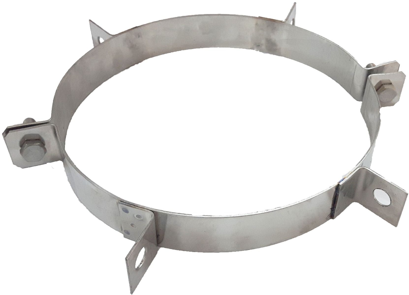 Wytrzymały kołnierz ze stali nierdzewnej do odciągów - 250 mm