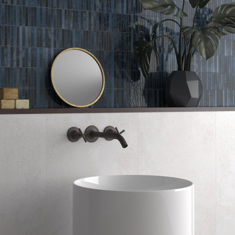 KIT-KAT MOZAIKA OCEAN BŁYSZCZĄCA 11,5X23,1 PŁYTKA PORCELANOWA PREMIUM W BŁYSZCZĄCYM JASNONIEBIESKIM KOLORZE