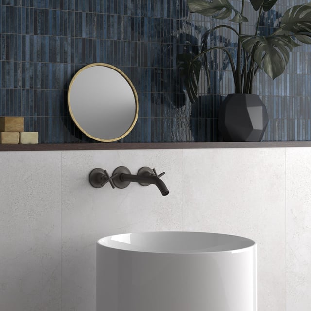 RIVESTIMENTO INTERNO ED ESTERNO DECORATIVO IN GRES PORCELLANATO. KIT-KAT MOSAIC OCEAN GLOSSY 11,5X23,1cm