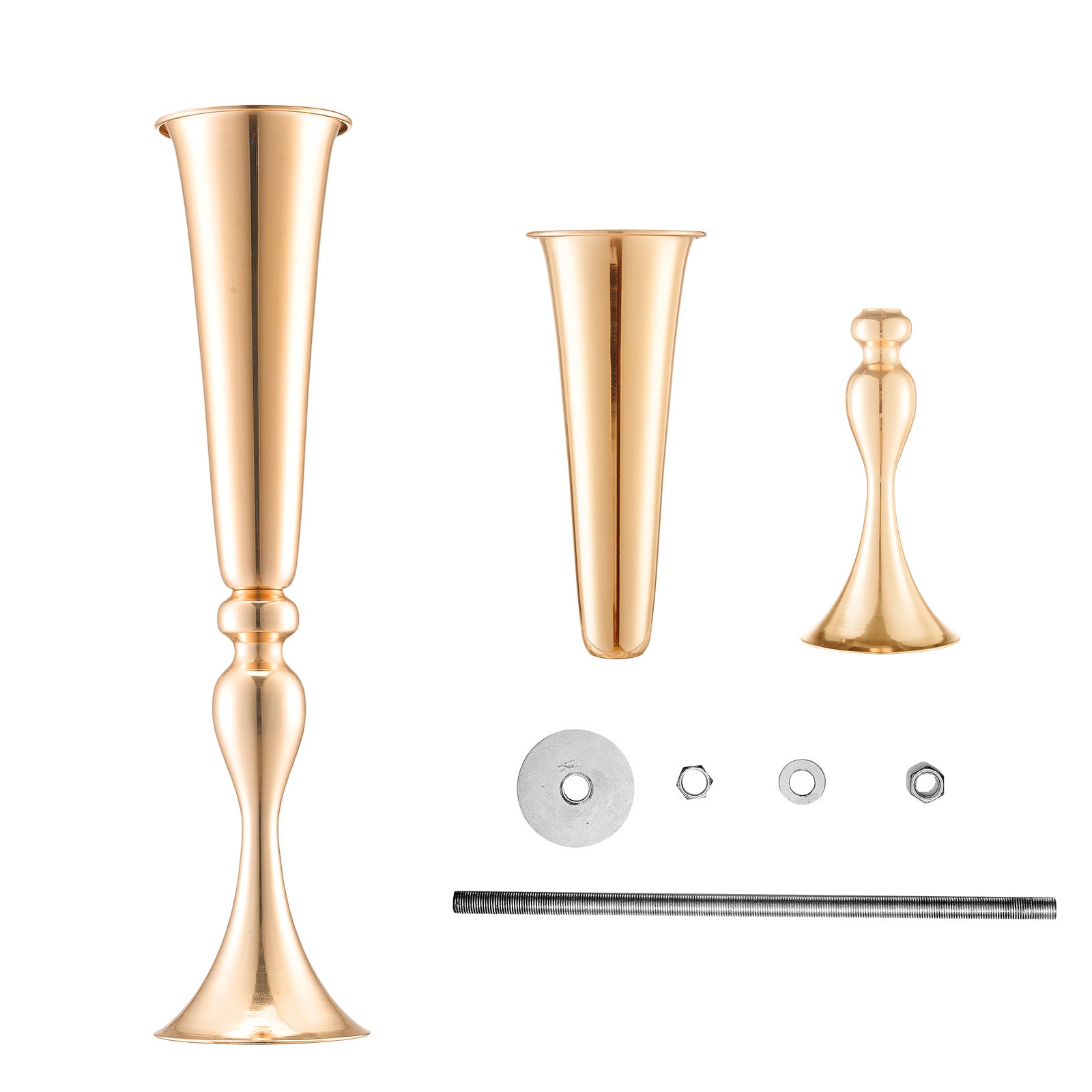 Vaso per Fiori da Matrimonio in Metallo VEVOR 56 cm per Decorazione 2 Pezzi - 9