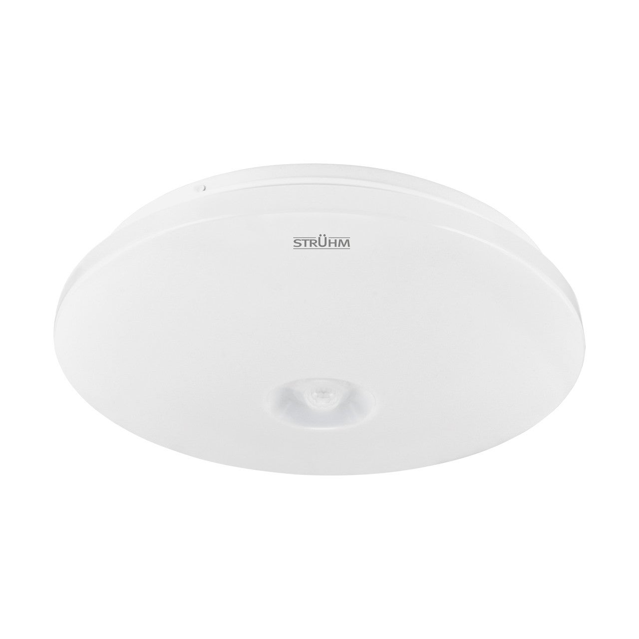 Plafon Winyl okrągły biały LED 12W 4000K 840lm z czujnikiem ruchu wym: 6,5 x 25,5 cm IP20 tworzywo sztuczne Struhm