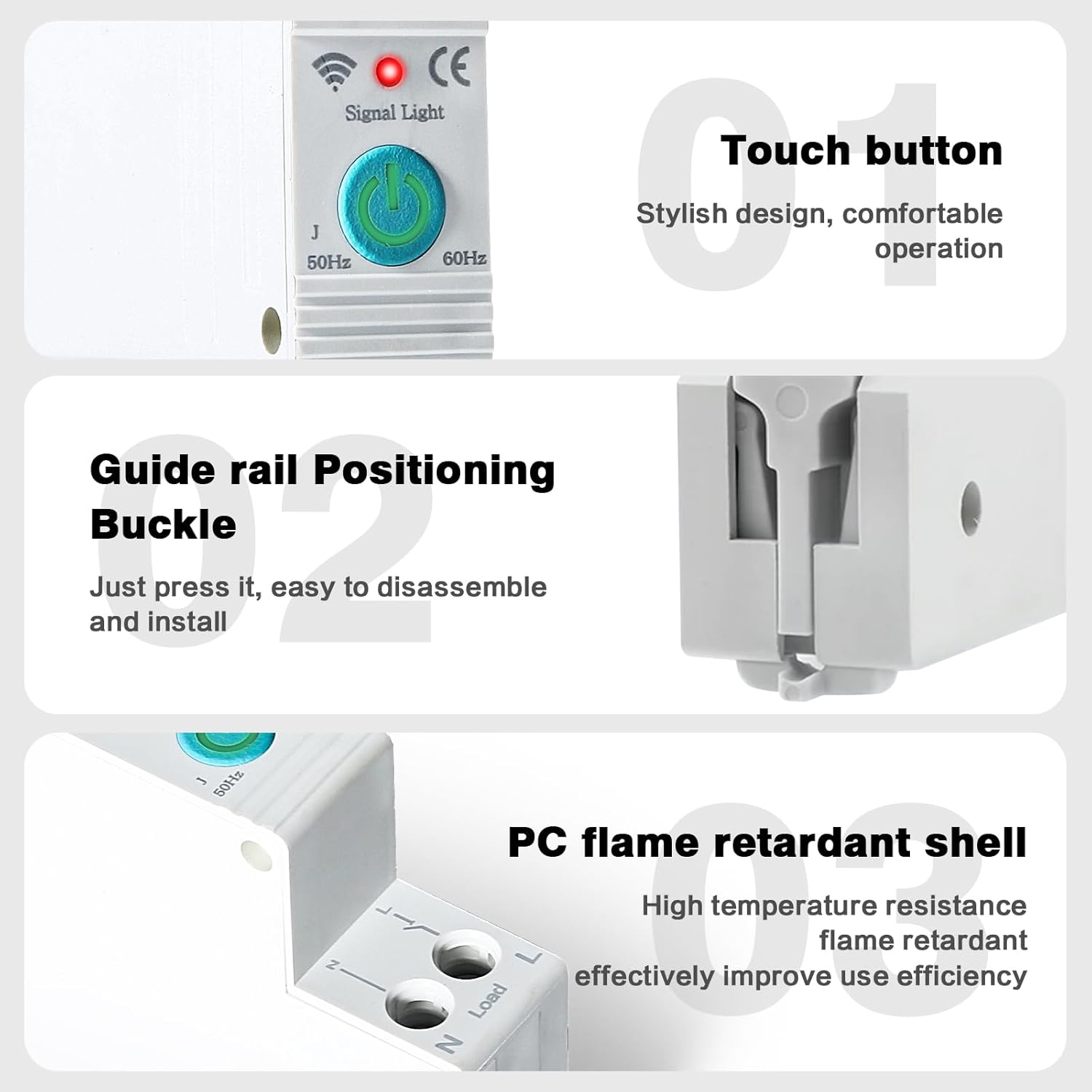 Disjoncteur Connecté 63A, WiFi avec Télécommande, Monté sur Rail DIN, Protection Électrique - 5