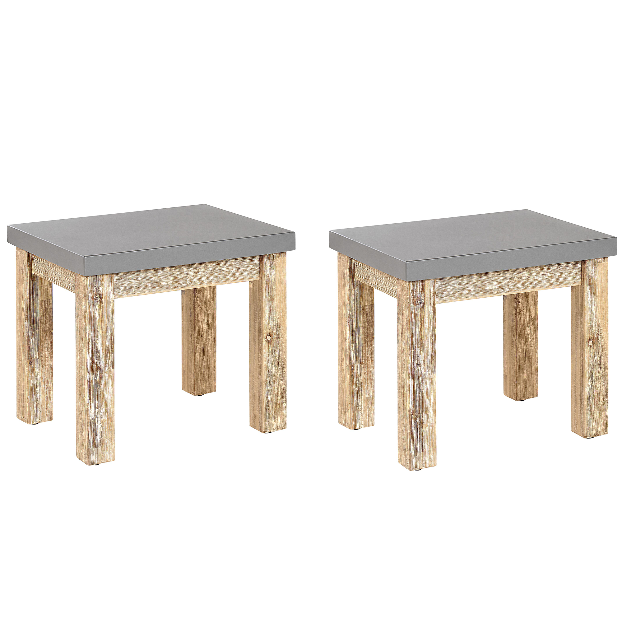 Set de 2 scaune de grădină OSTUNI Fibrociment Gri 2buc