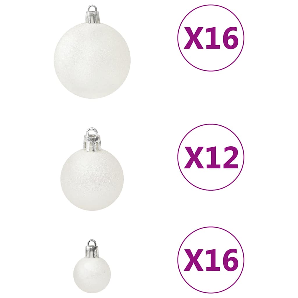Ensemble de boules de Noël 100 pcs Blanc vidaXL - 7