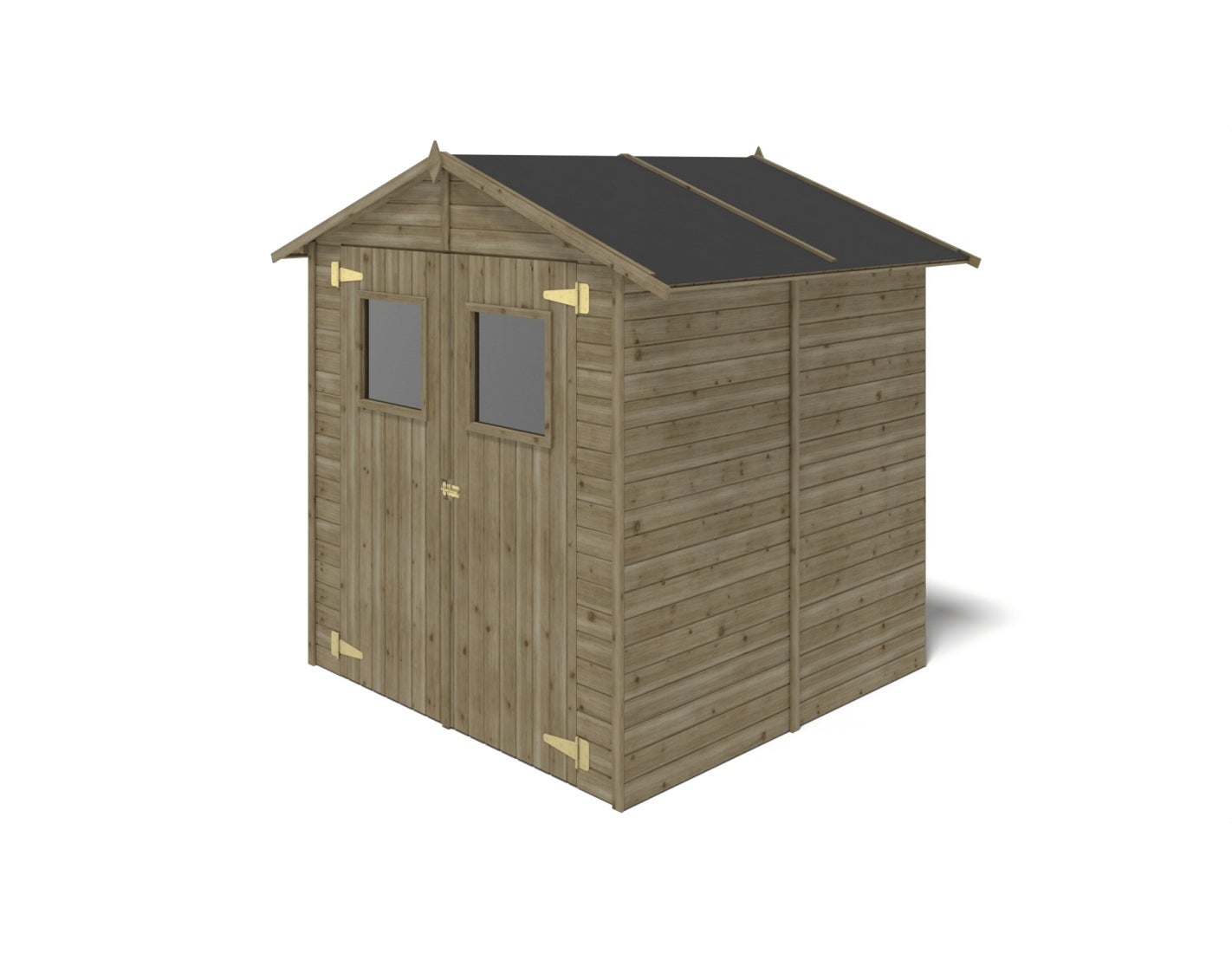 Caseta de jardín de madera 3.46 m2 - 1.9x1.82 m - 12.5 mm - Impregnada - DOM218 - ALTANKA - 6