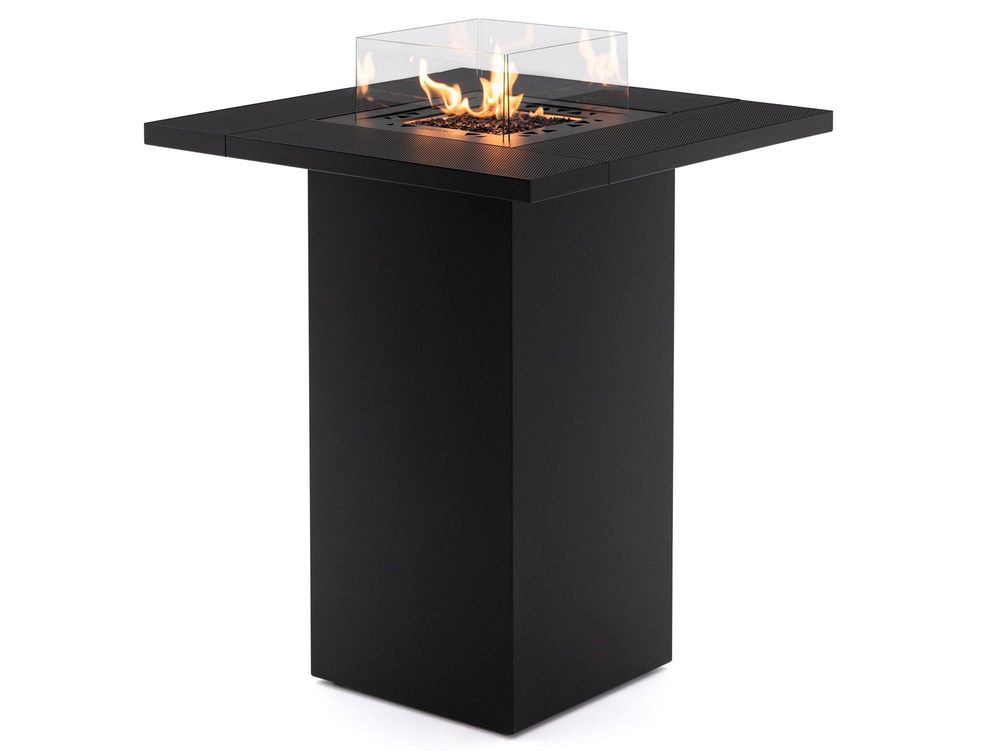 Mf - mesa alta de fuego exterior de gas square table high hasta 10 kw tipo bar