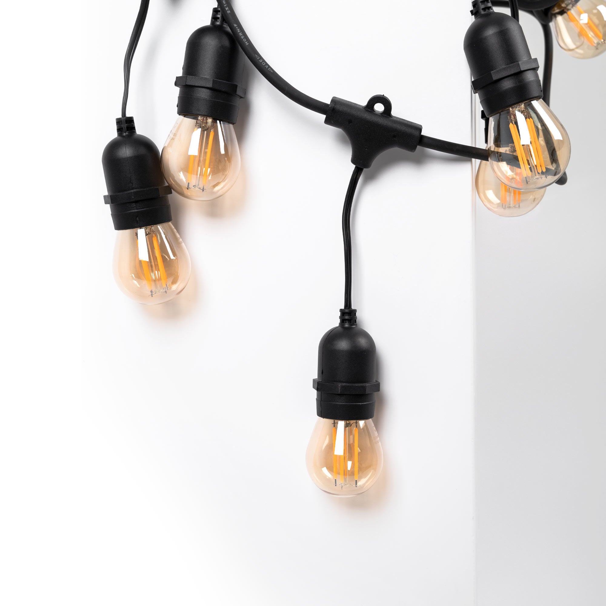 Kit grinalda LED exterior 11,5m + 10 lâmpadas LED reguláveis G45/E27- 4W - 2200K - IP44 - 6