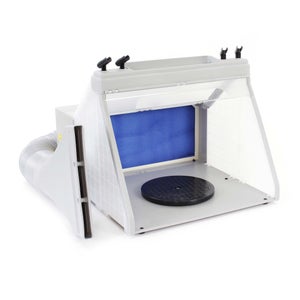 Cabine De Pulvérisation Pour Aérographe Avec 2 Ventilateurs, Lumières LED Et Table Tournante
