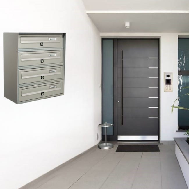 ALUBOX SLIM Buzones comunitarios de compartimentos, 50 x 39 x 30