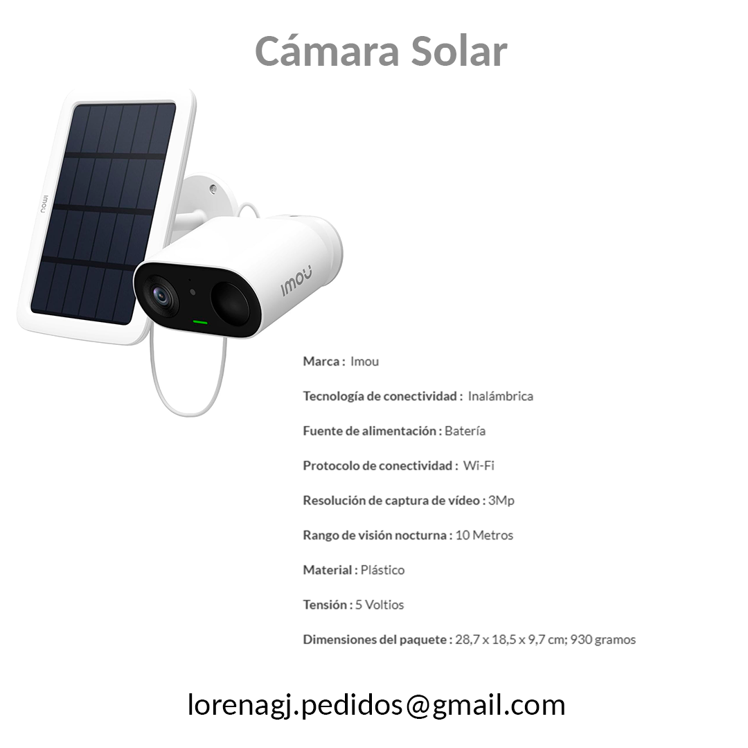Telecamera WiFi Esterna Imou 2K A Batteria Con Pannello Solare – Senza Fili, Rilevamento PIR E Umano, Visione Notturna A Colori, Audio Bidirezionale, IP65