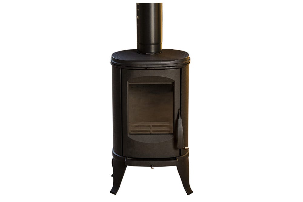 FUNDICIO - Estufa de Leña de Hierro Fundido Modelo ELIPTIKO de 7,5 kW