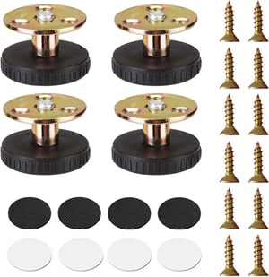 Niveladores Muebles Ajustables Juego De 4 Patas Para Mueble, Regulables En Altura De 27 A 40 Mm, 2 Tipos De Instalación, Para Armarios, Patas De Cama, Sofás, Mesas | Leroy Merlin Patas De Madera Para Sofa
