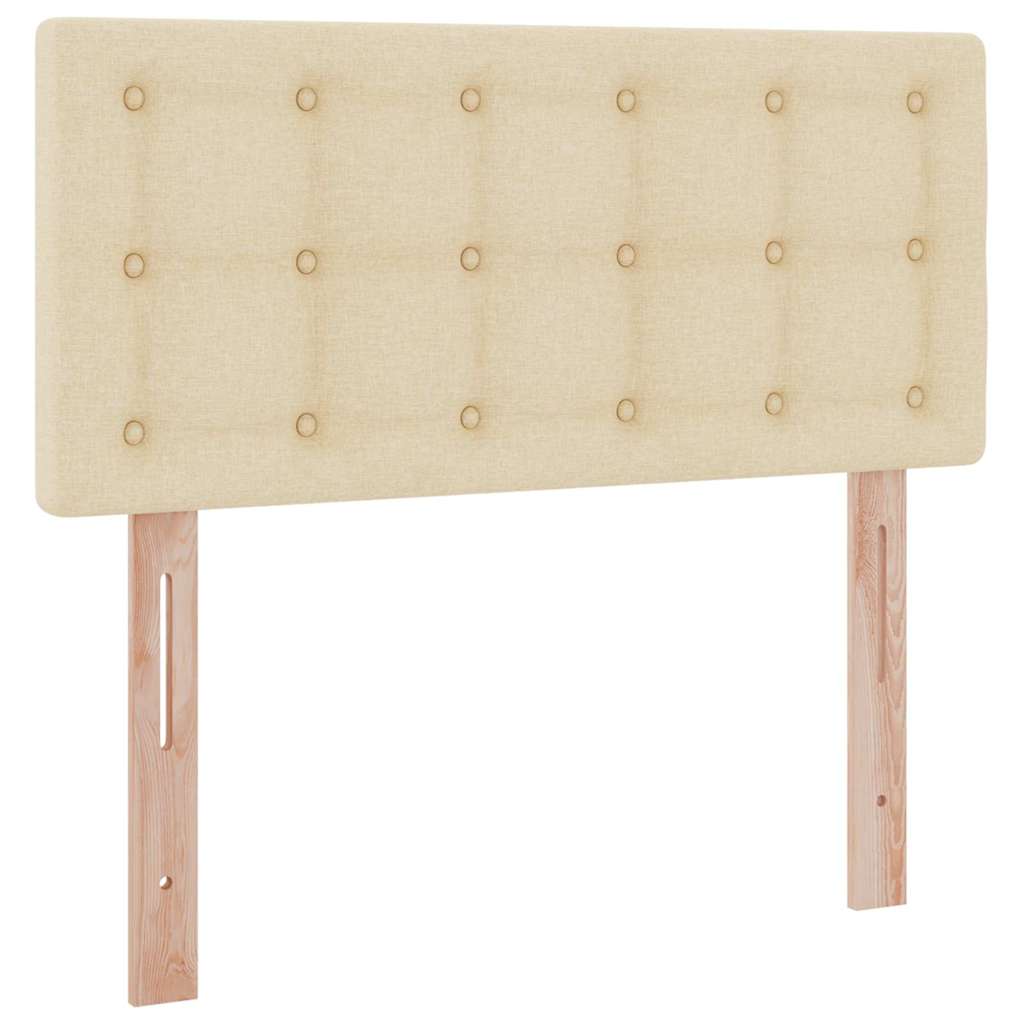 Lit avec rangement et matelas crème 90 x 200 cm velours - 9