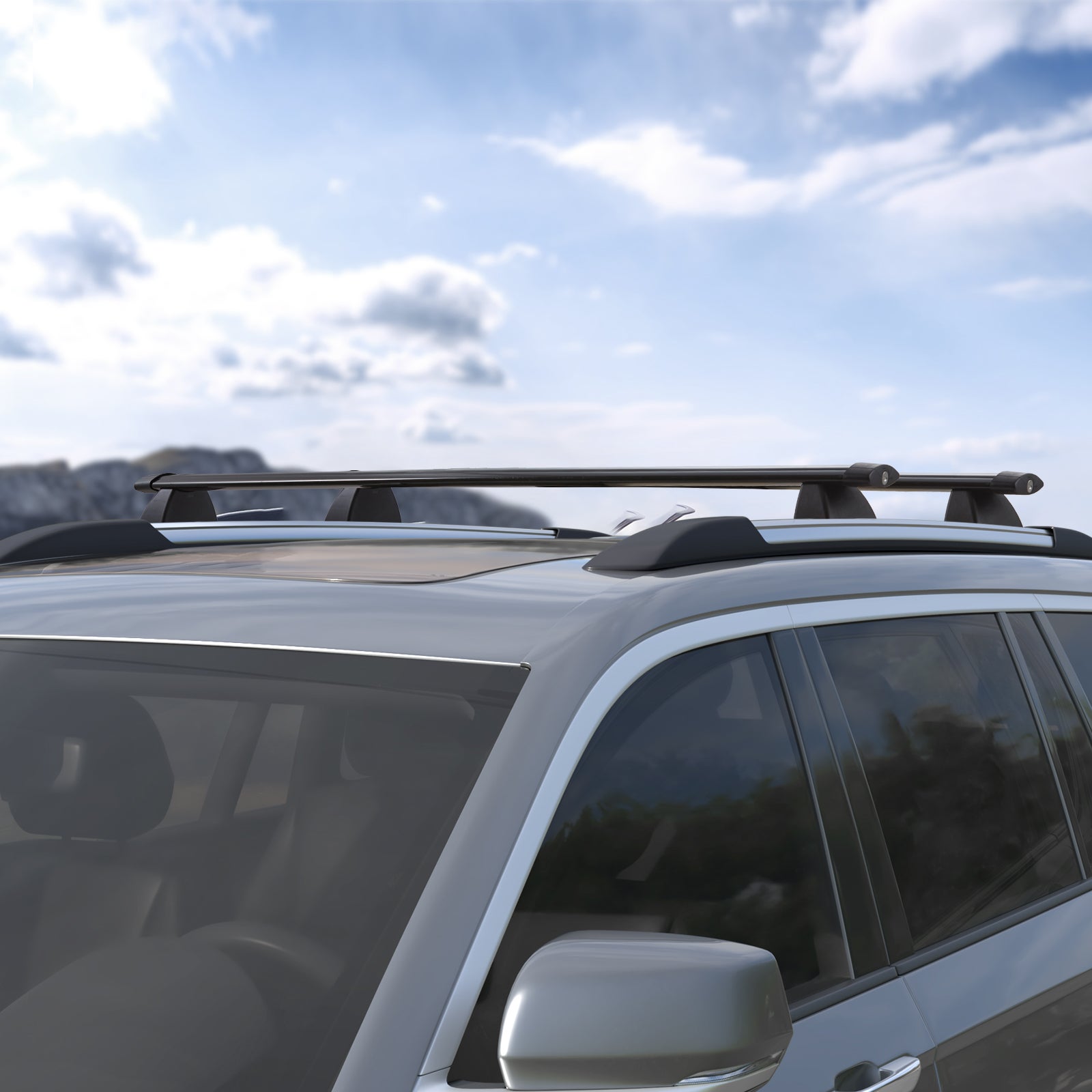 Barres de Toit Transversales VEVOR 2PCs Compatible avec JEEP GRAND CHEROKEE 2011-2021 Porte-Bagages Voiture en Aluminium Charge 90,7 kg Verrouillable - 8