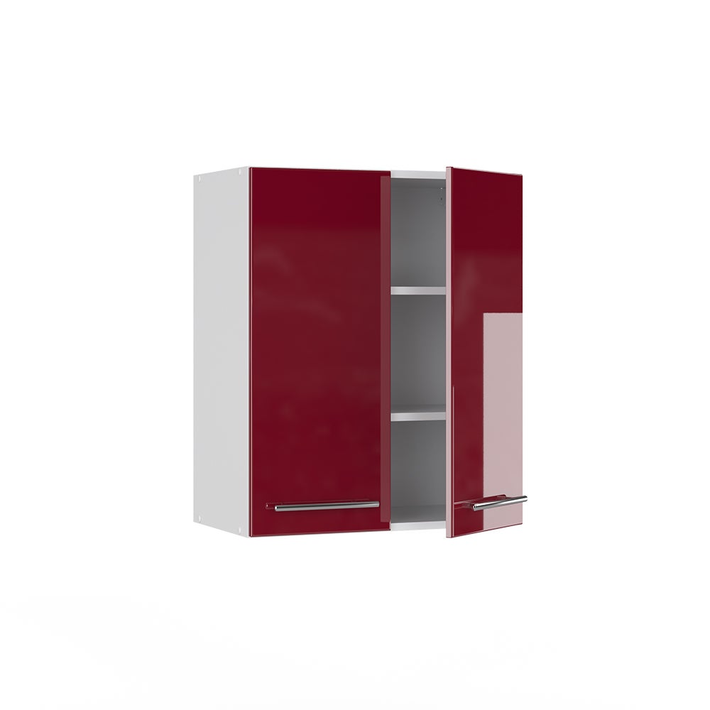 Vicco Elément haut de cuisine Fame-Line, Rouge bordeaux Haute brillance, 60cm - 4