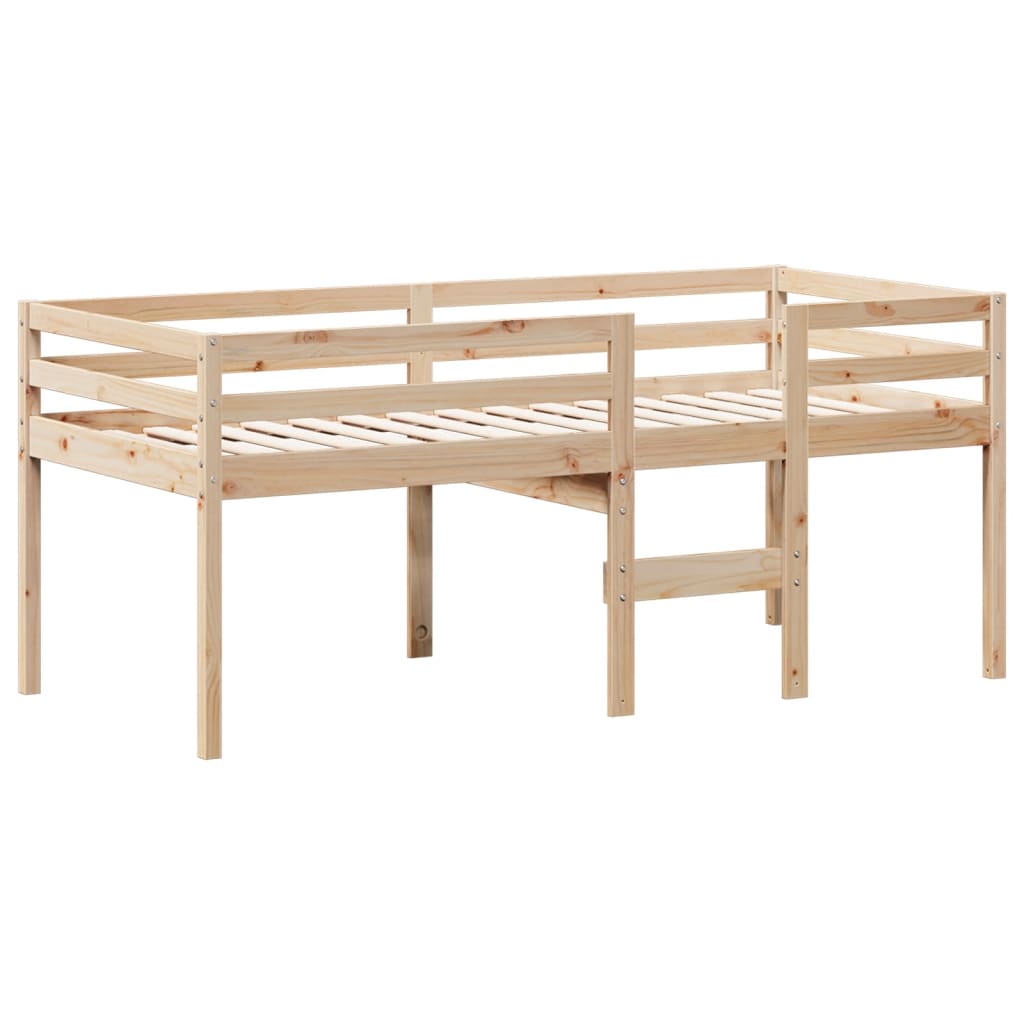 Lit haut avec toit 90x190 cm bois de pin massif - 5