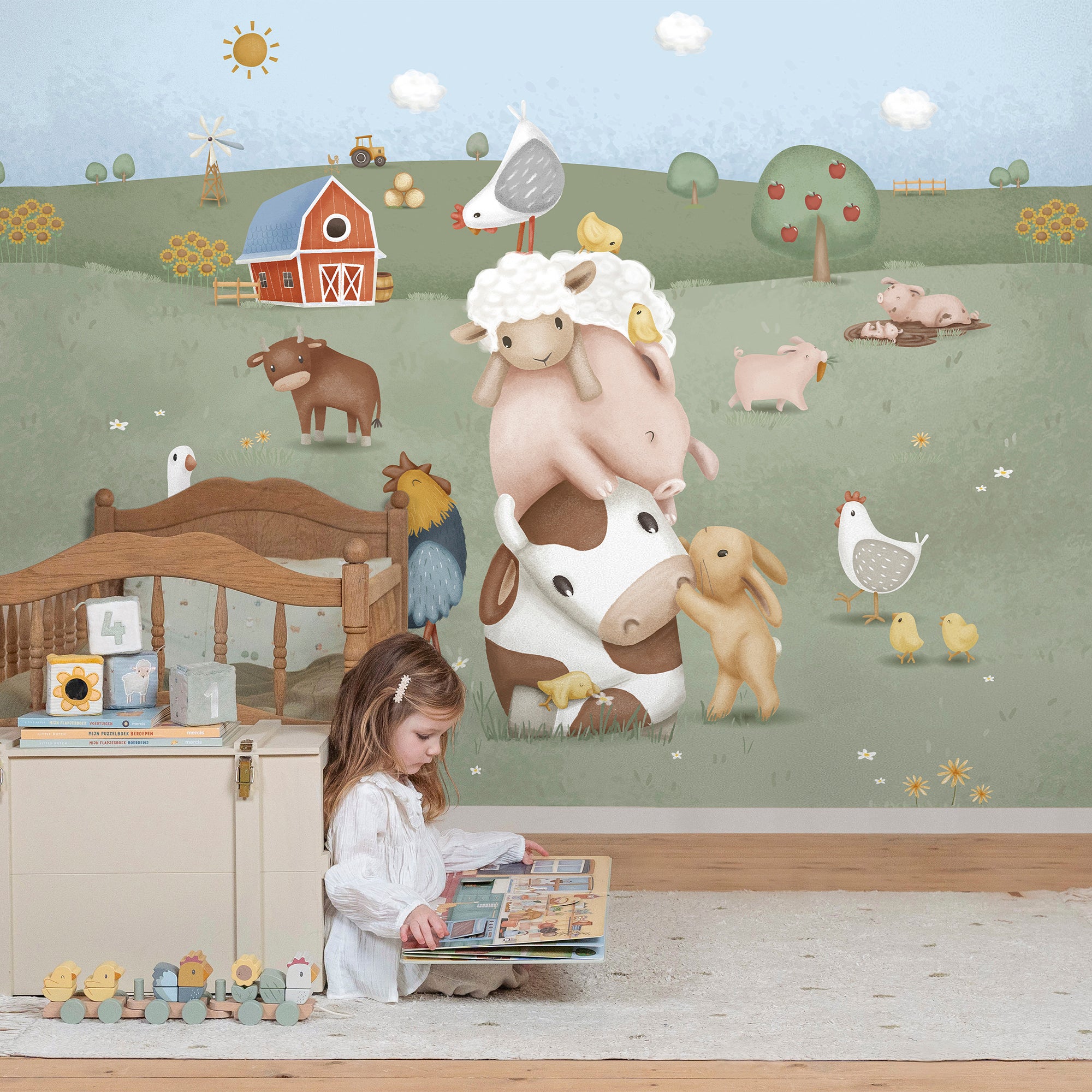 Little Dutch Fototapetę Little Farm 280 cm x 300 cm