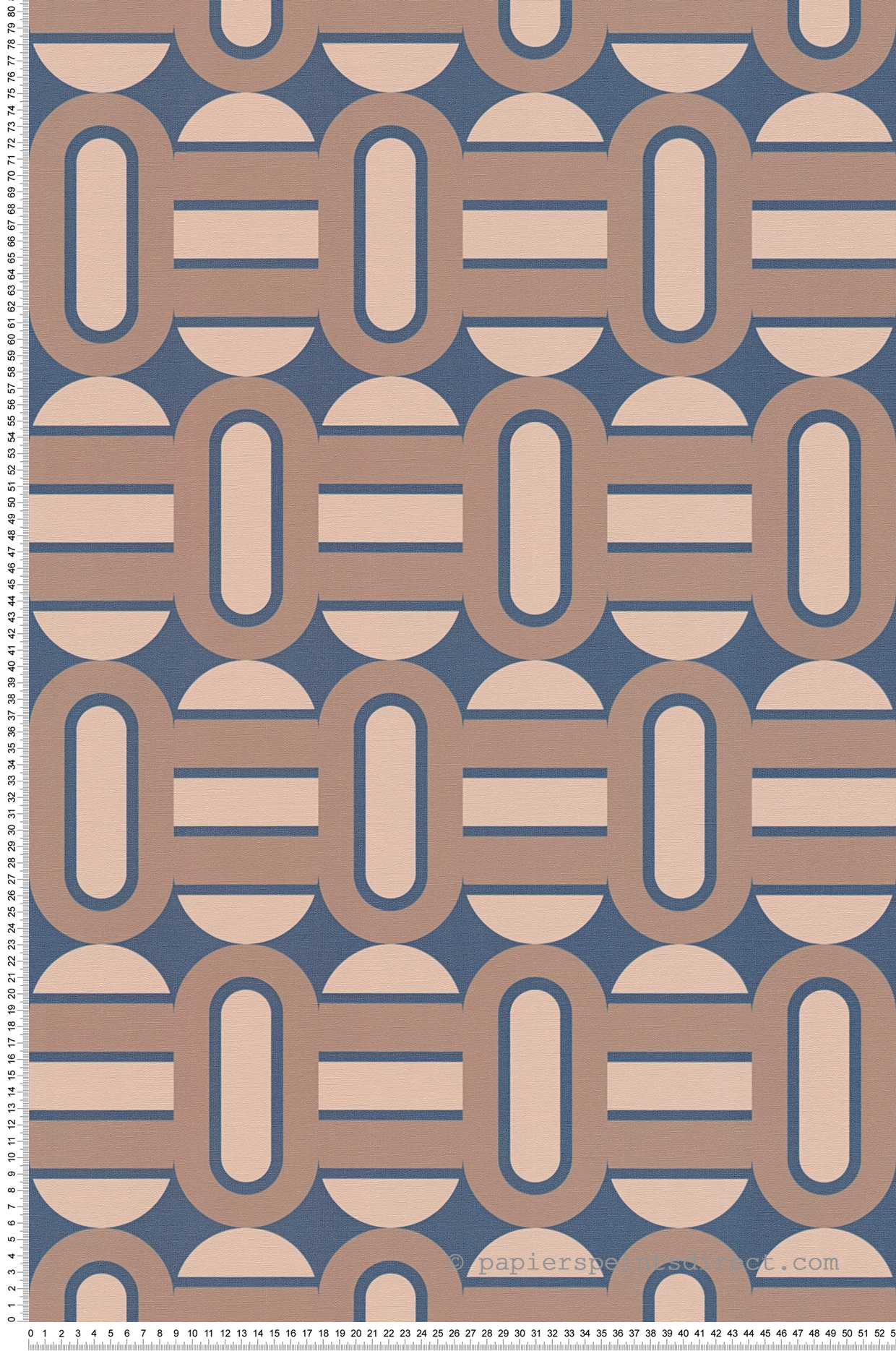 Papel pintado geométrico para comedor o dormitorio papel pintado beige y azul estilo retro chic tejido no tejido