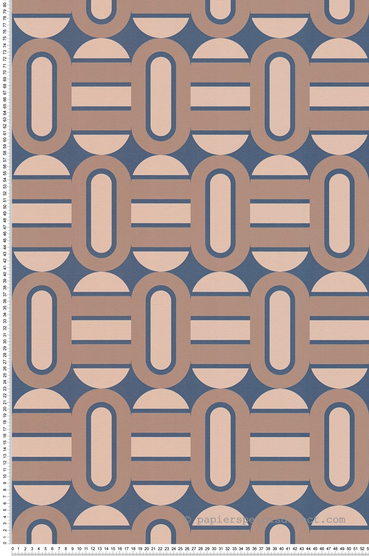 Papel pintado geométrico para comedor o dormitorio papel pintado beige y azul estilo retro chic tejido no tejido
