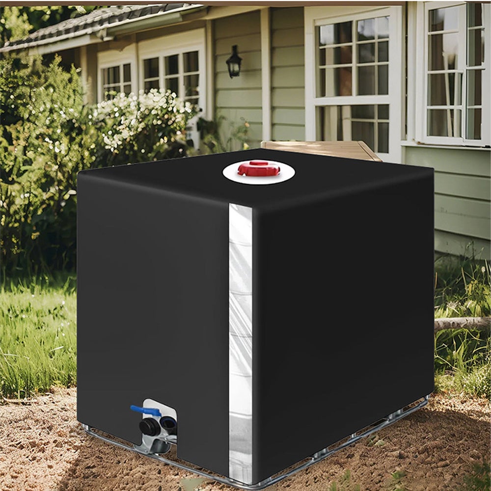 Bache pour Cuve IBC 1000L,Bâche Recuperateur d Eau de Pluie avec Film Transparent, Anti-UV Anti-Poussière Bache Couvercle Housse de Protection Cuve - 12