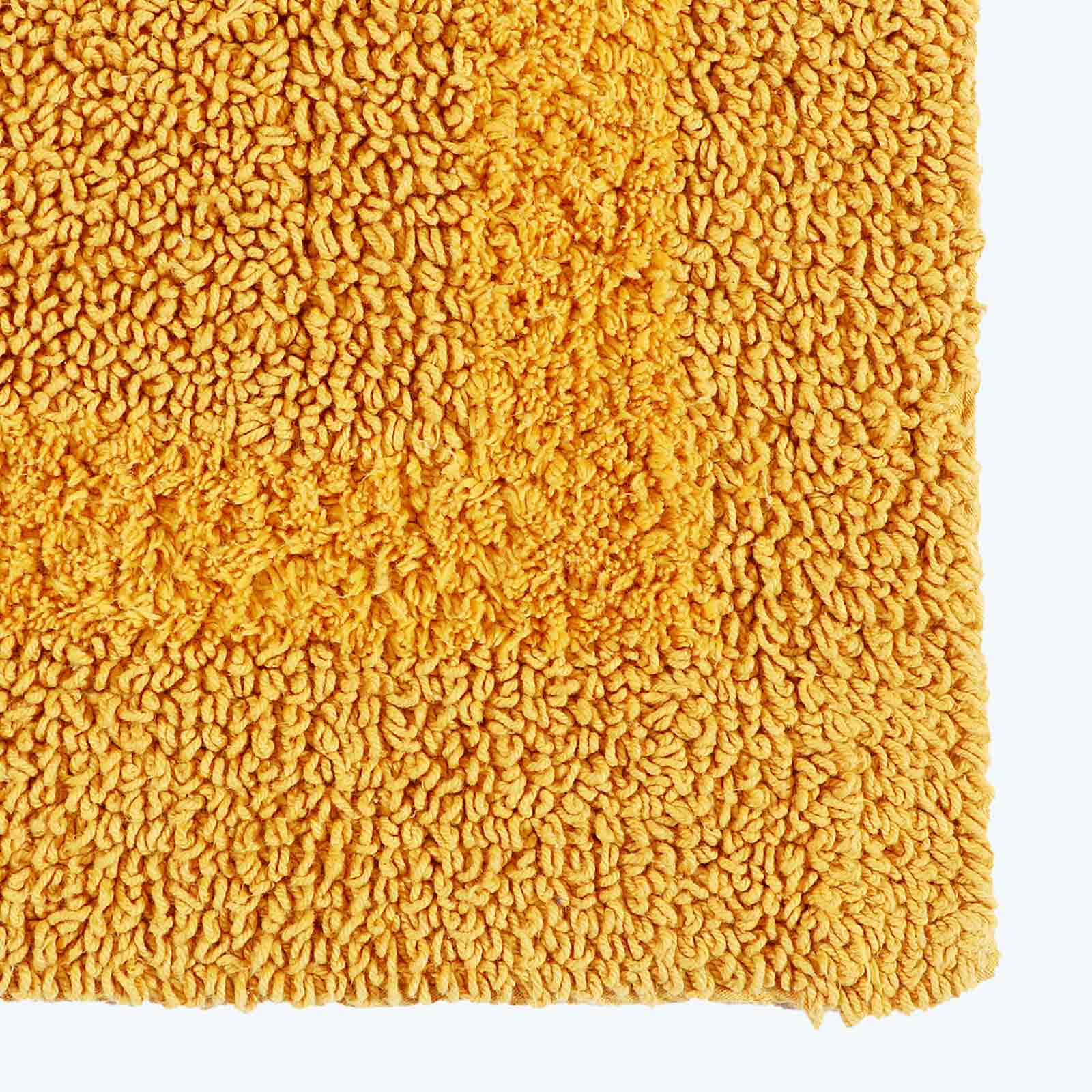 Grand Tapis Salle De Bain Microfibre TENDANCE 45x120 Cm Jaune Terracotta – Anti-Dérapant, Ultra Absorbant