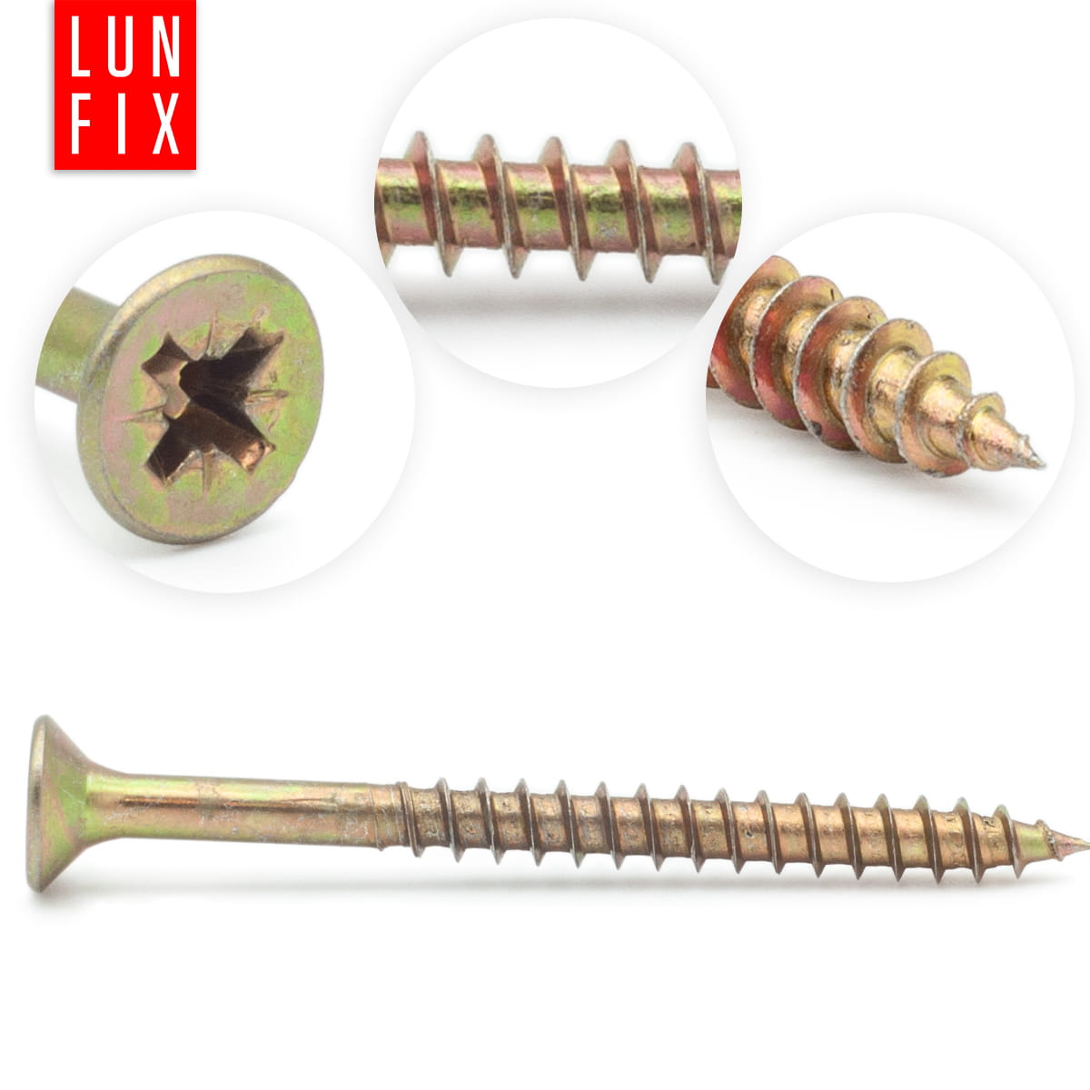 Wkręty do drewna uniwersalne 6x80mm 200szt. - 3