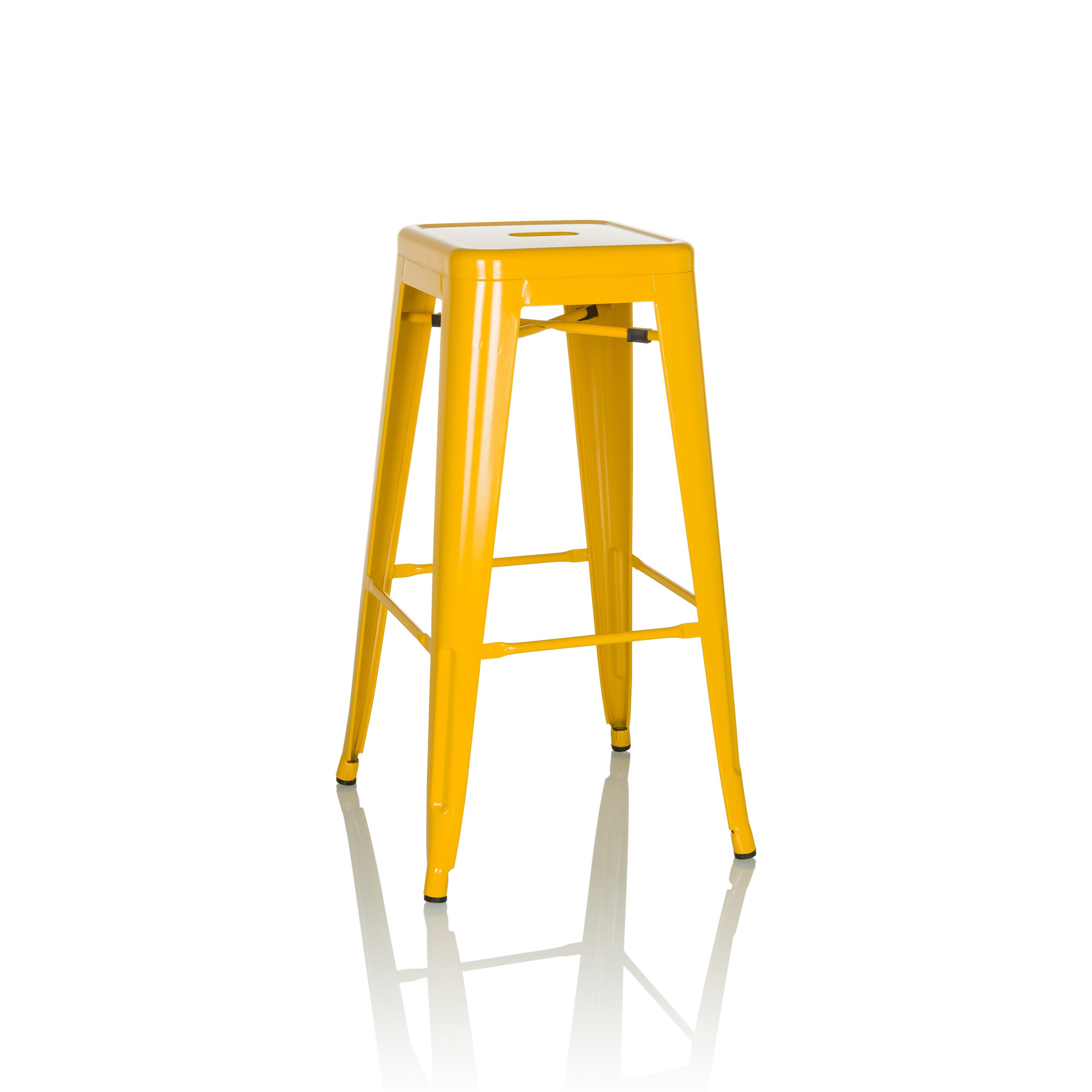 Stołek barowy VANTAGGIO HIGH Żółty hjh OFFICE
