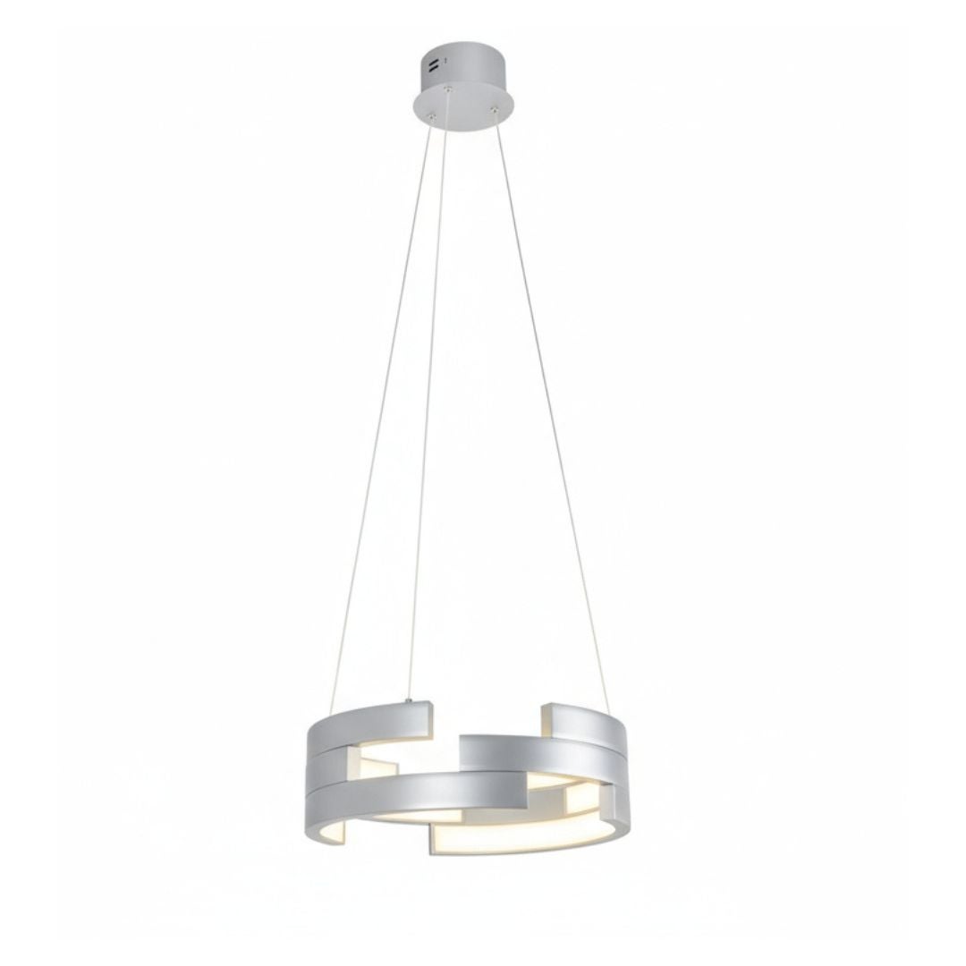 Lampara led colgante aluminio interior acrilico 78w 3000k 180º 230v plata