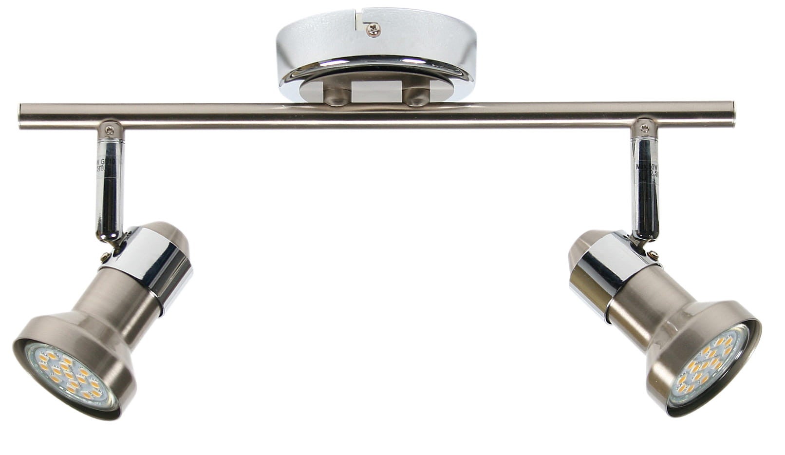 Reflektor sufitowy spot natynkowy Arkon listwa srebrno-chromowany 2xGU10x50W wym: 33 x 9 cm metal Candellux