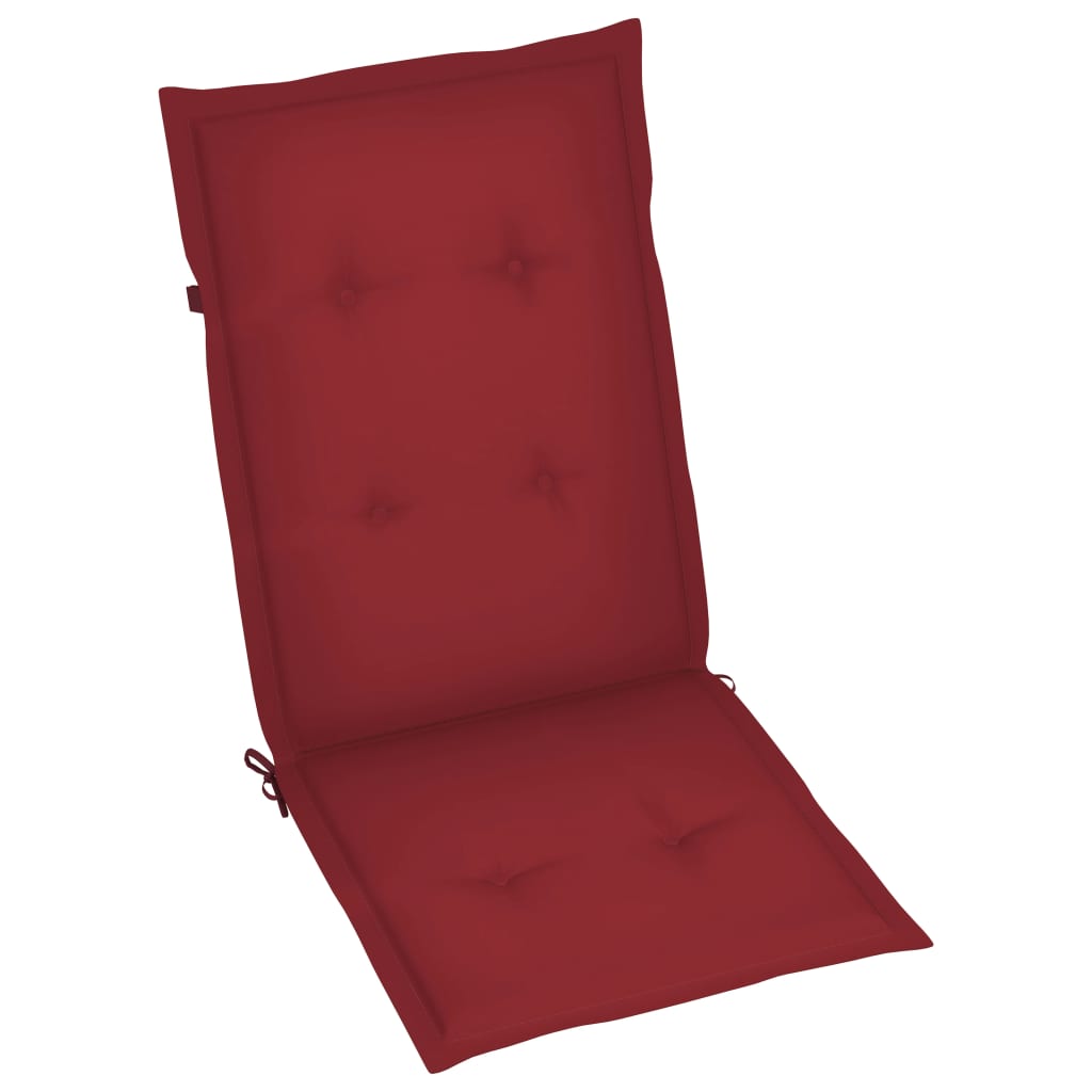 Chaise de jardin avec coussin Maison Exclusive en bois Rouge - 7