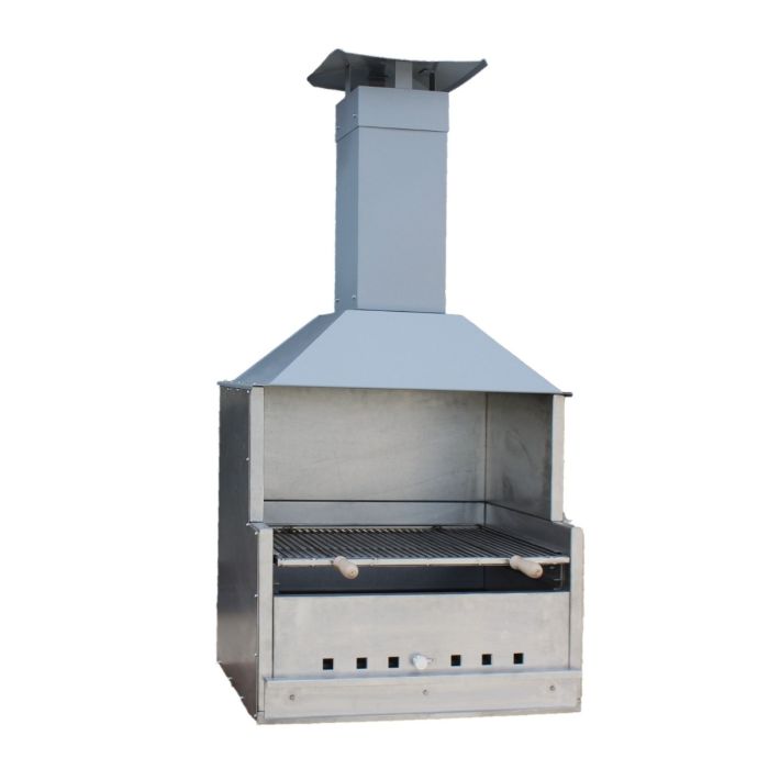 Grill na węgiel drzewny z okapem W 77 X D 57.5 Lam aluminiowany