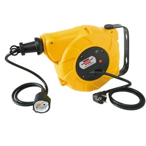 Avvolgicavo Elettrico Automatico 20m + 2m - Per Parete, Max 2500W, Con Blocco Di Sicurezza - Foto 8