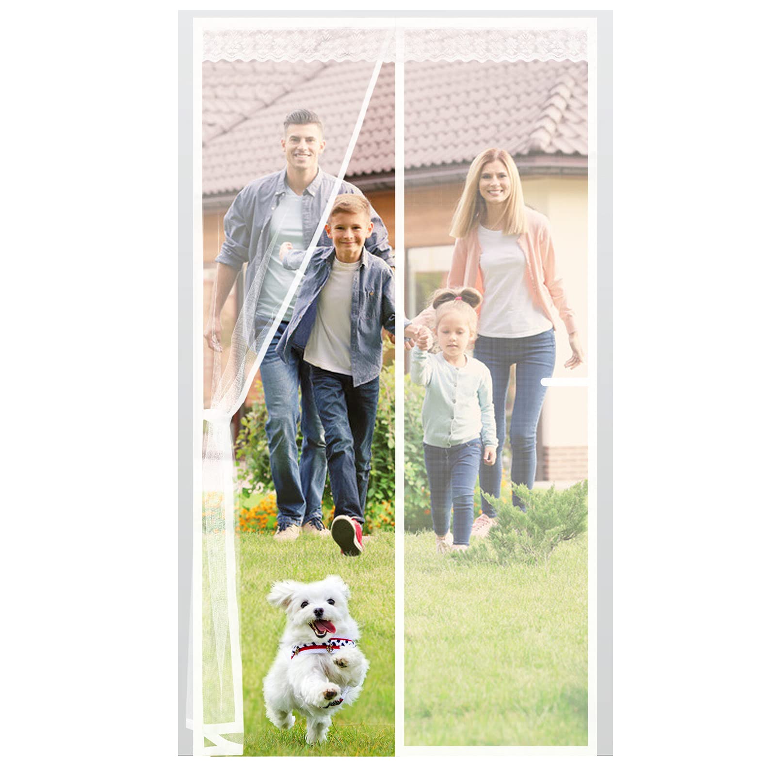 Zanzariera | Tenda contro gli insetti Grigio e Bianco 56x185 cm Ciniglia CFW73757 | Leroy Merlin