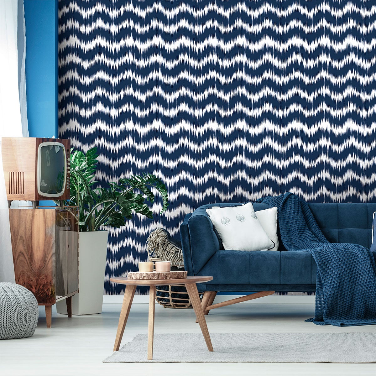 Vinilo tapiz escandinavo elin - adhesivo de pared - revestimiento sticker mural decorativo - 50x50cm