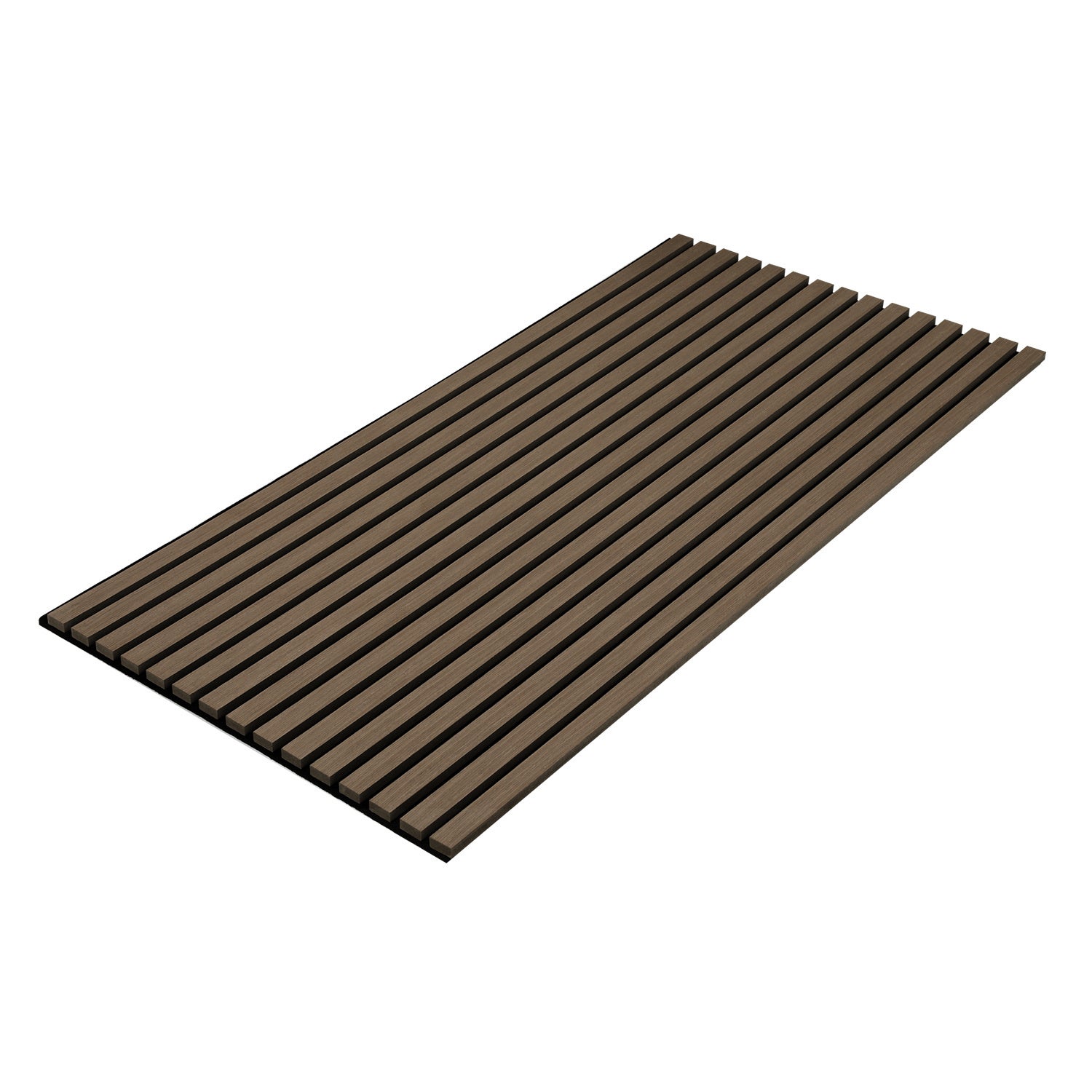 Panele ścienne akustyczne 1x płyta MDF w okleinie z prawdziwego drewna, listwy akustyczne 120x60x2,1 cm orzech