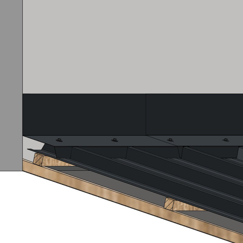 Faîtière Crantée Contre Mur 2100 mm ELDA Gris Anthracite RAL 7016 - 3
