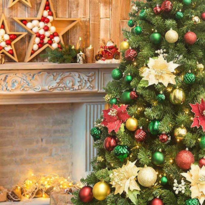 36 bolas navideñas rojas de 4 cm, ideales para decorar tu árbol de Navidad, fiestas de Año Nuevo y bodas. - 3