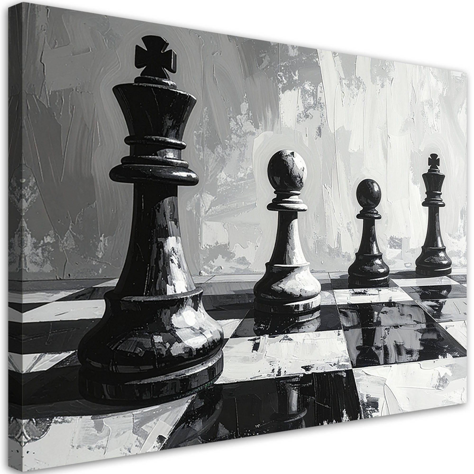 Feeby - Impression sur Toile - Chambre Salon - Échecs 3D Roi Pions - 30x20 1partie - Tableau Mural Intissé - Peintures sur Toile pour la Maison - Modern canvas Pictures Feeby - Impression sur Toile - Chambre Salon - Échecs 3D Roi Pions - 30x20 1partie - Tableau Mural Intissé - Peintures sur Toile pour la Maison - Modern canvas Pictures