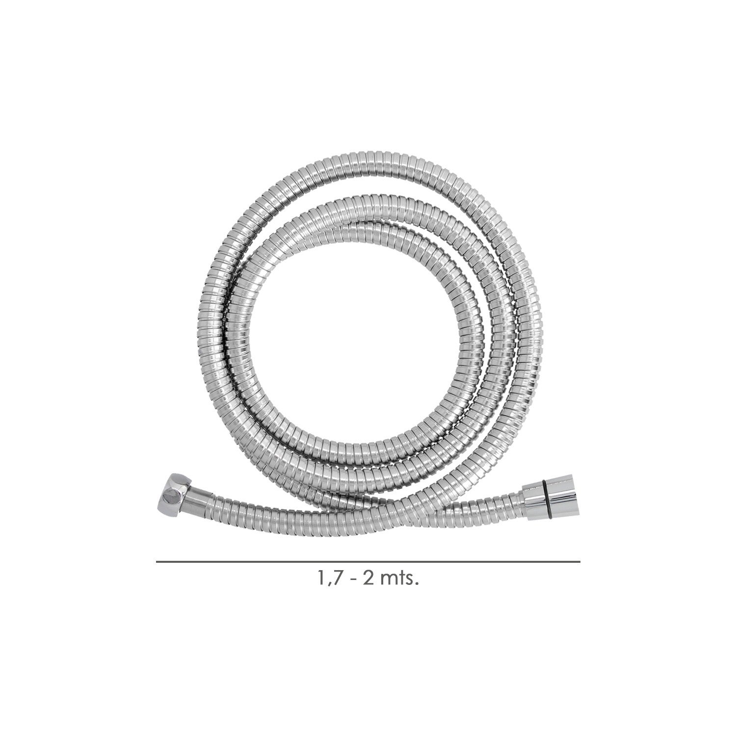 Flexo / Manguera Ducha Extensible Acero Inoxidable 1,7 a 2 Metros Accesorios de Latón. Flexible, Resistente a Torceduras, - 2