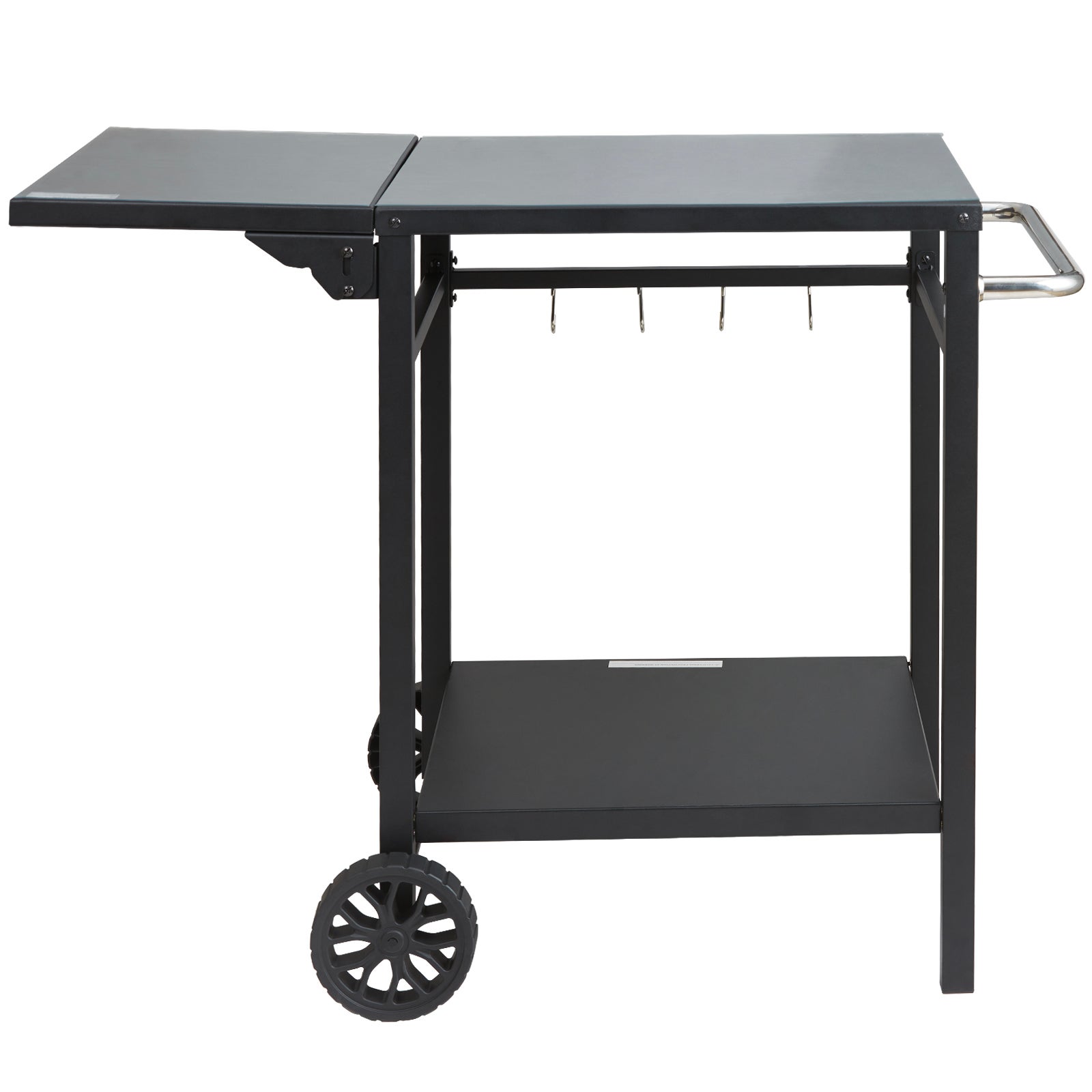 Desserte Plancha à VEVOR 2 Niveaux Chariot de Barbecue avec Plan de Travail Pliable Table de Barbecue sur Roulettes pour Préparation de Cuisine BBQ - 9