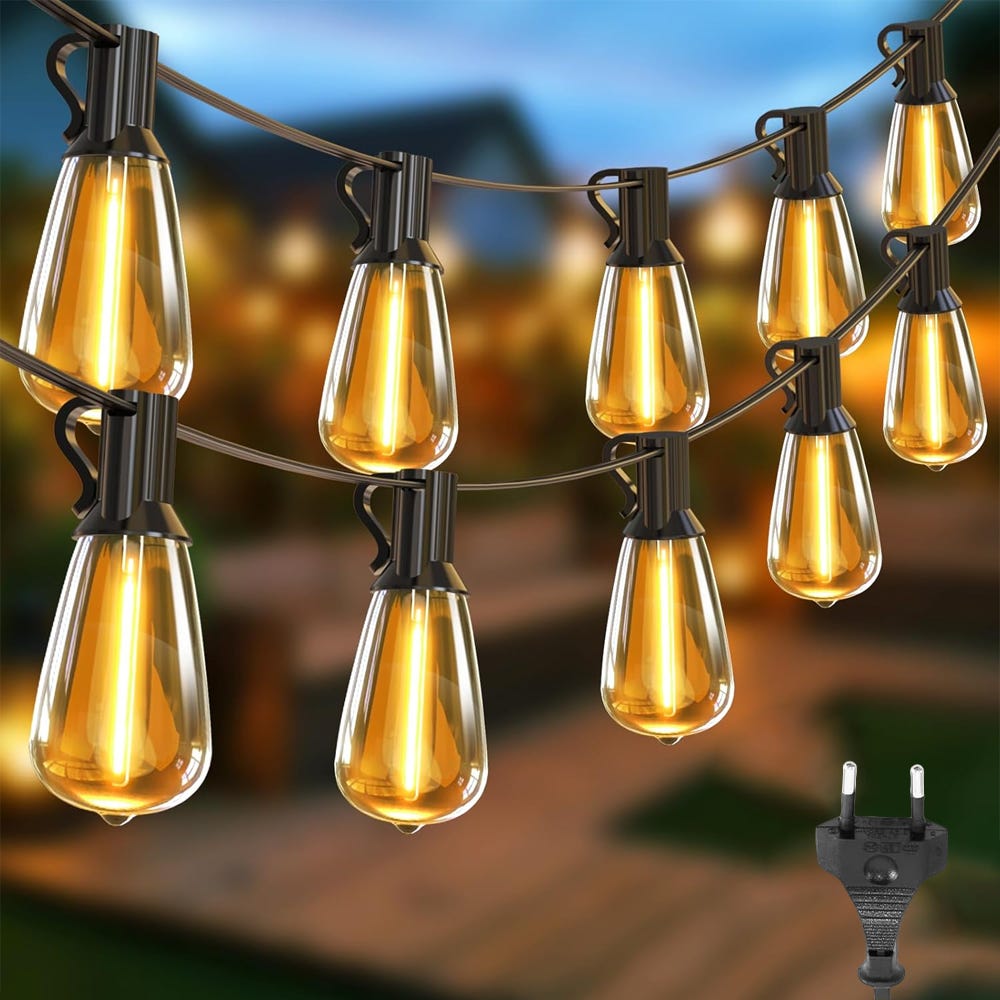 Svater Catena Luminosa Esterno, 7,6M Catena Luci Esterno con G40 LED Plastica Lampadine, IP45 Impermeabile Catena Luminosa LED per Giardino Festa Terrazza Matrimonio, 2700K Bianco Caldo Svater Catena Luminosa Esterno, 7,6M Catena Luci Esterno con G40 LED Plastica Lampadine, IP45 Impermeabile Catena Luminosa LED per Giardino Festa Terrazza Matrimonio, 2700K Bianco Caldo